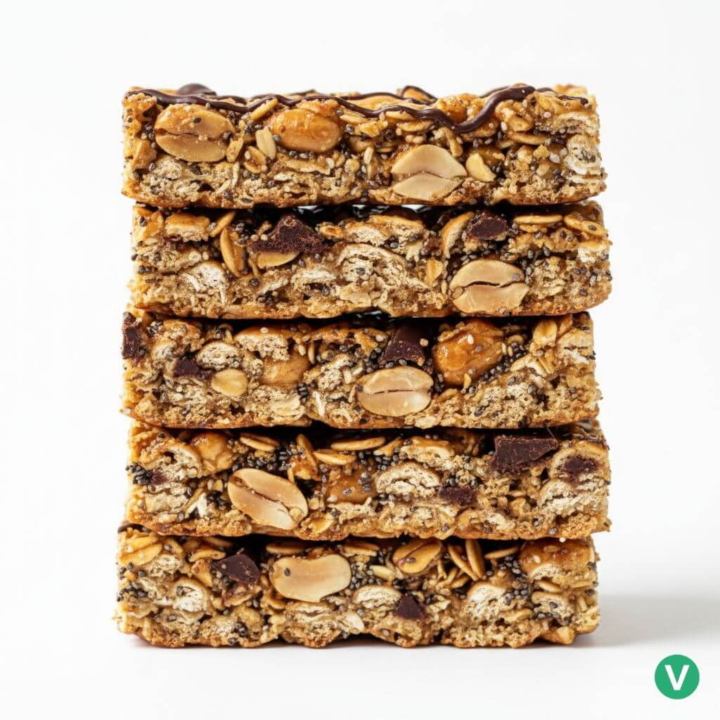 🍫 Vegan Recipe: Homemade Vegan Cereal Bars with Peanuts